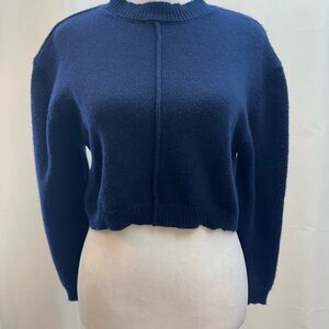 Sky to Moon Navy Women's Cropped Sweater S NWTS